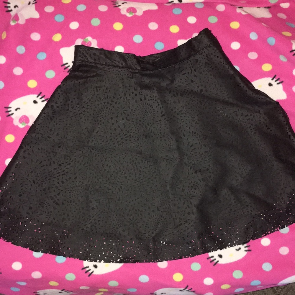 Faux Leather Girls Skirt